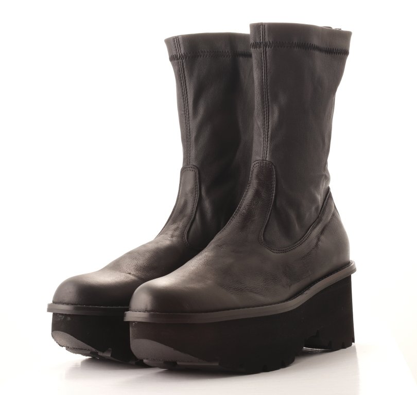 Bermad det er smukt Kæmpe stor Lofina støvle, sort med lynlås - Udsalg - Fiona sko