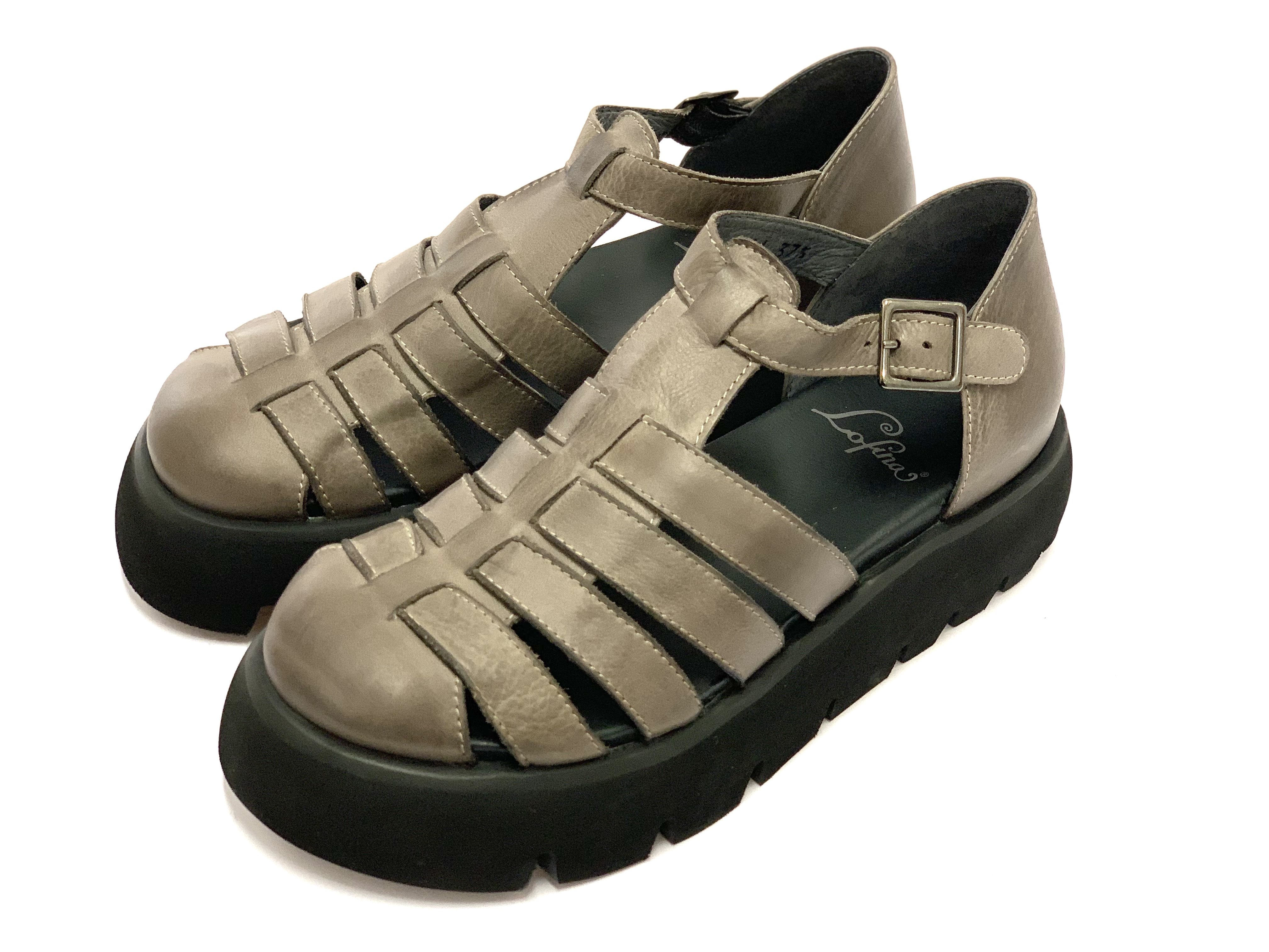Lofina sandal, Smog, Gråbrun - - Fiona sko
