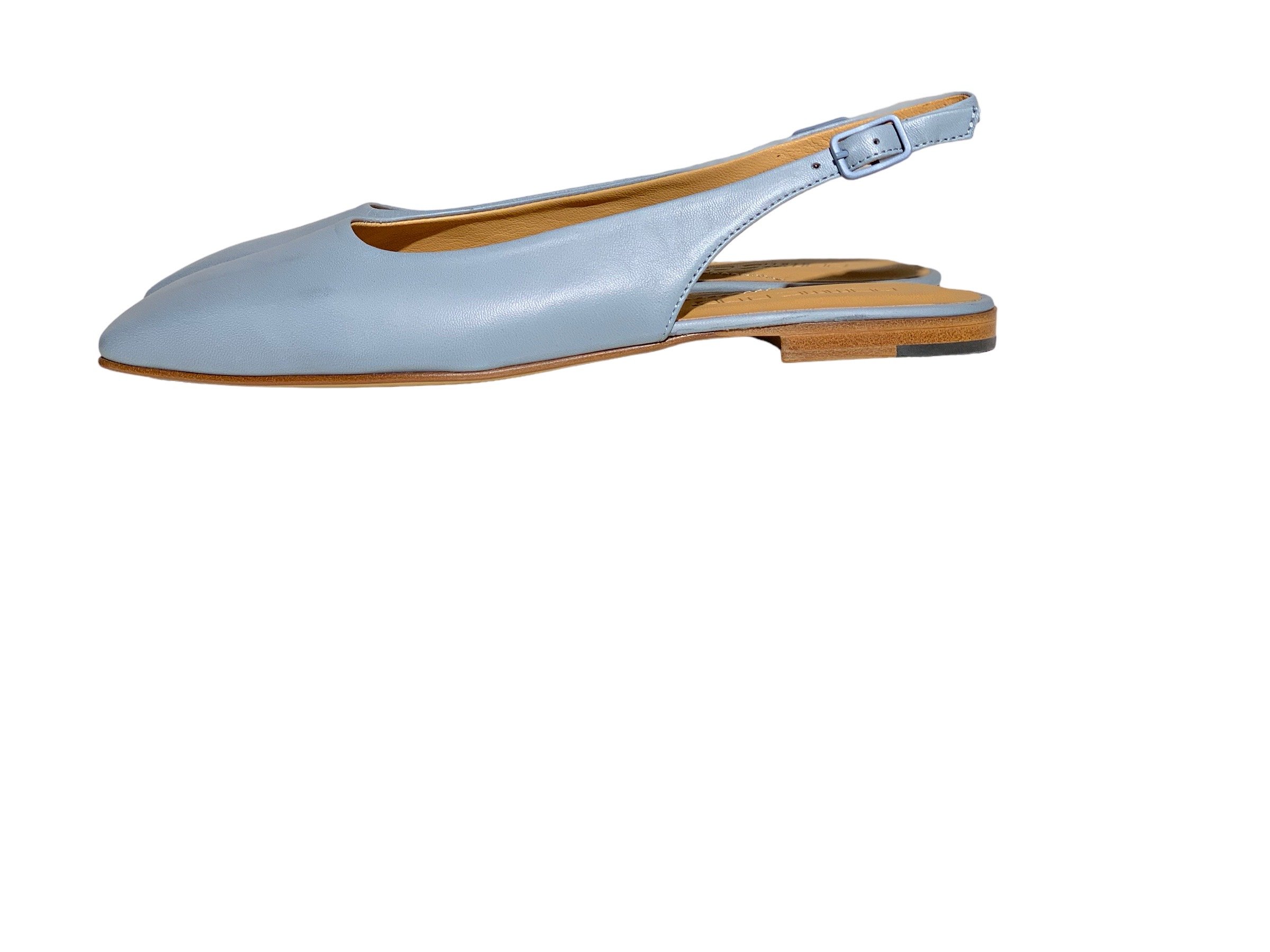 Pomme D`or sko. sligback ballerina, lys bl