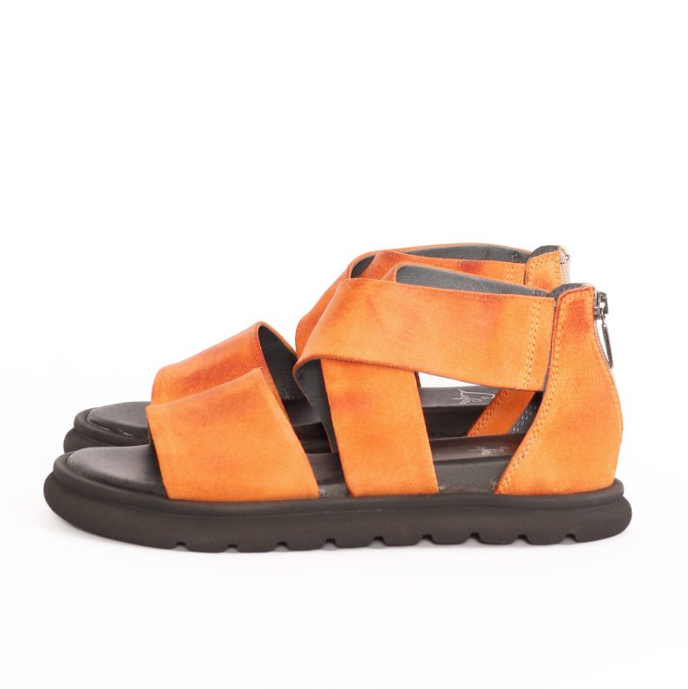 Lofina sandal, Arancio, orange, ruskind